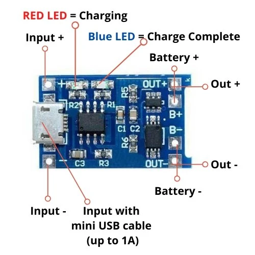Generic Micro Type USB TP4056 Charger Module 5V 1A - image 4