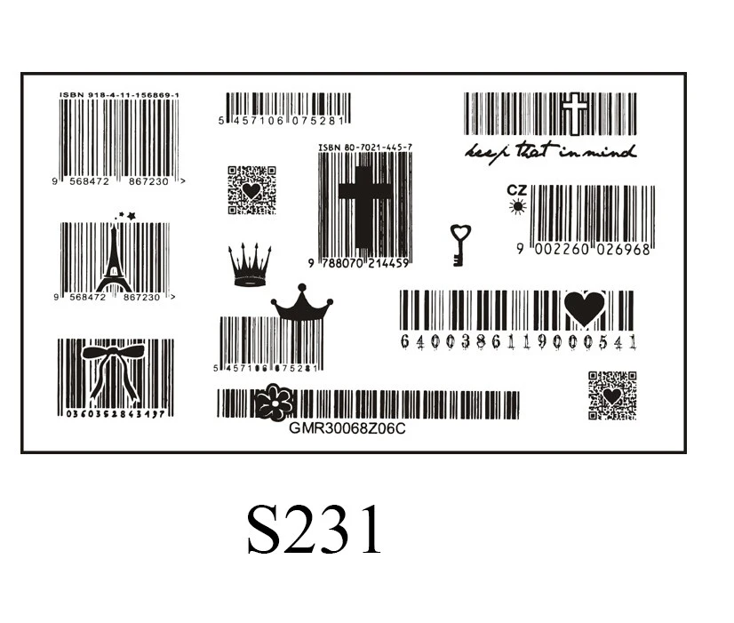 Generic Temporary Tattoo Sticker Barcode Waterproof Mini - image 4