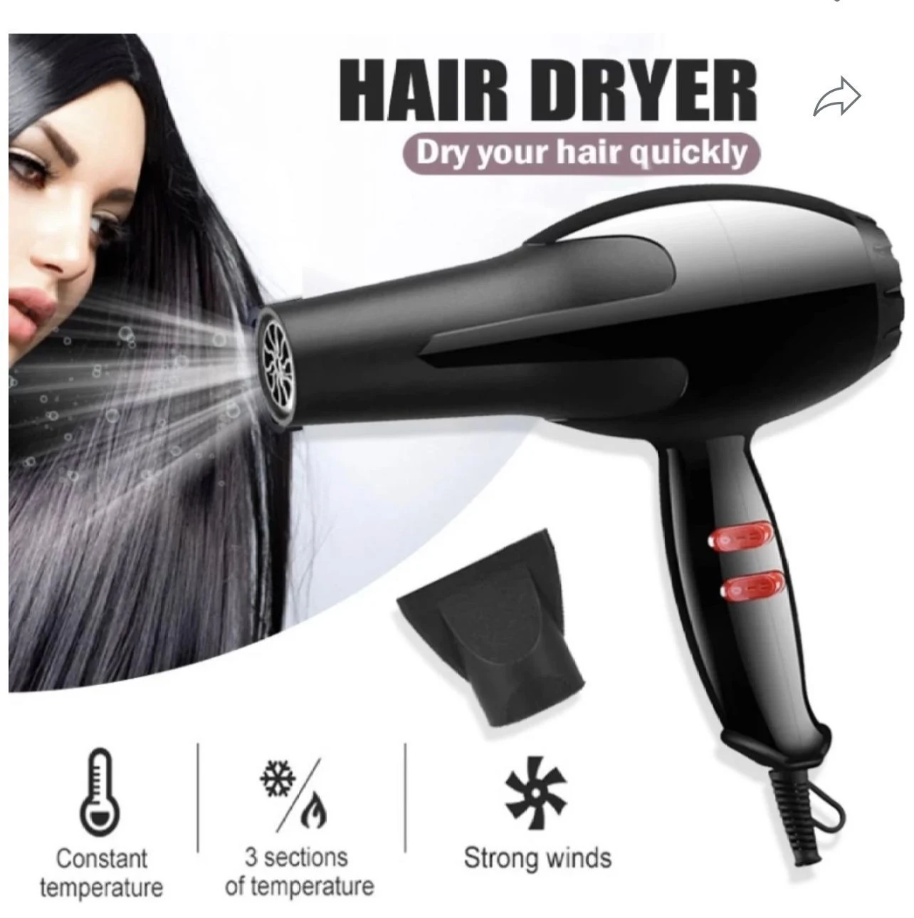 Nova NV888 2000W Hair Dryer - image 2