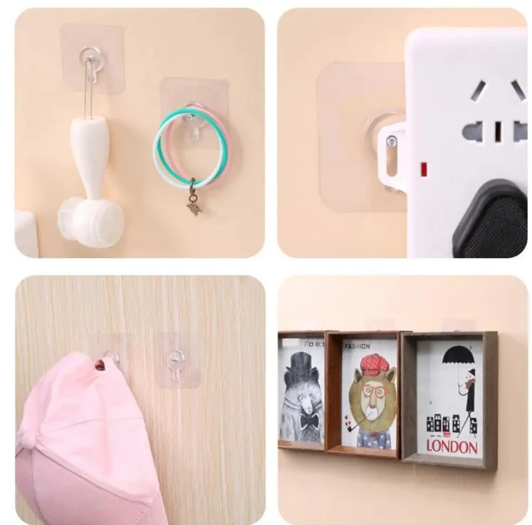 Generic Strong Hook Hanger Transparent Wall Hook - image 2