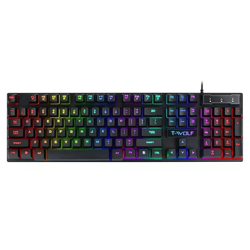 T-WOLF T20 Gaming RGB Wired Keyboard - image 2