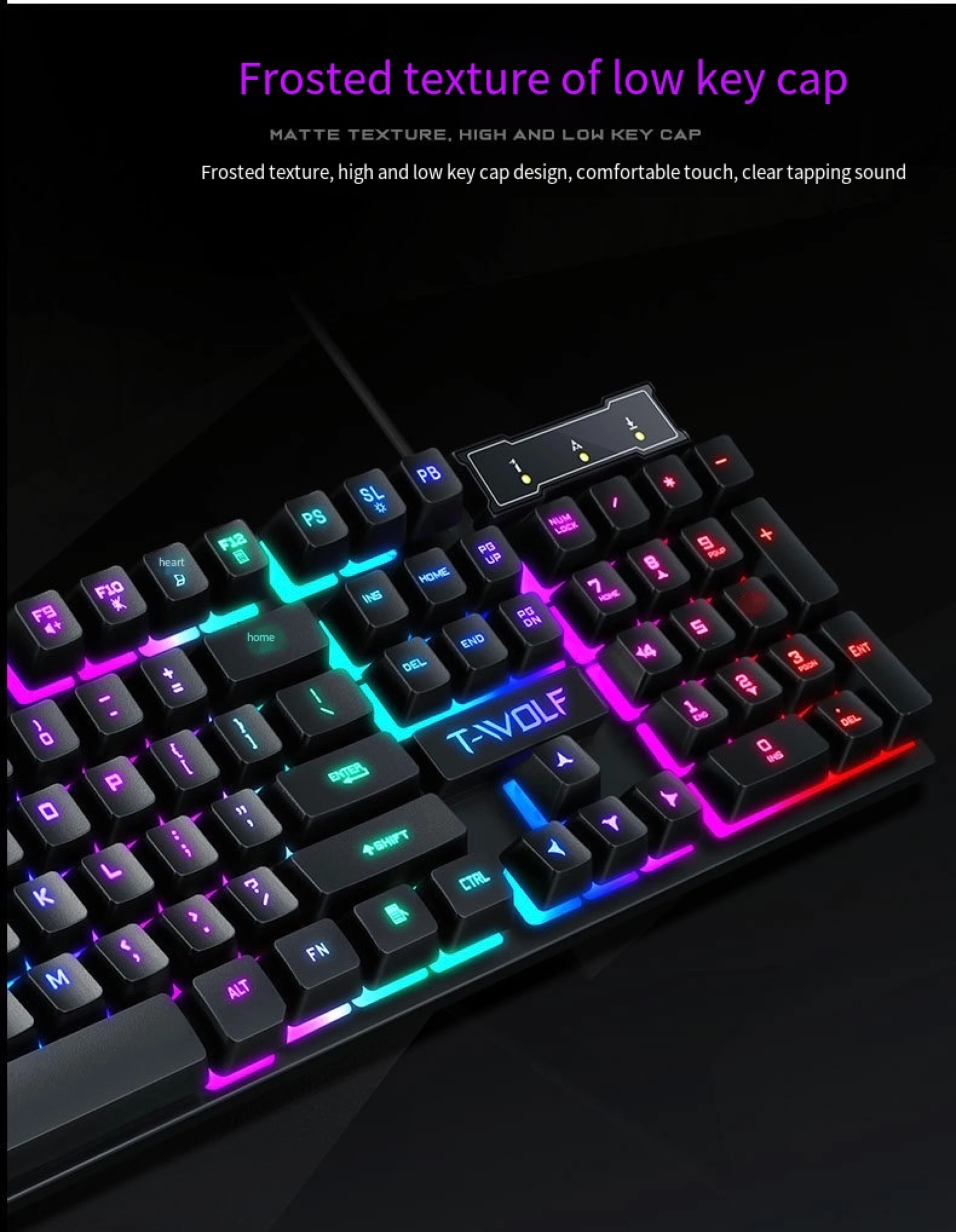 T-WOLF T20 Gaming RGB Wired Keyboard - image 4