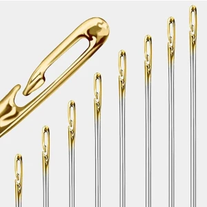 Generic 12Pcs Side Hole Blind Self Threading Needles