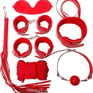 Generic Sex Bondage Set Handcuffs Red BDSM