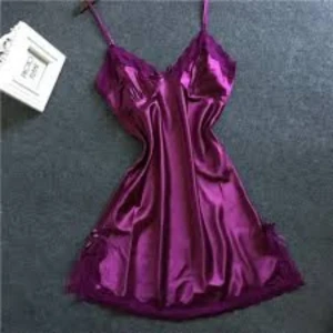 V Neck Spaghetti Strap Backless Night Dress