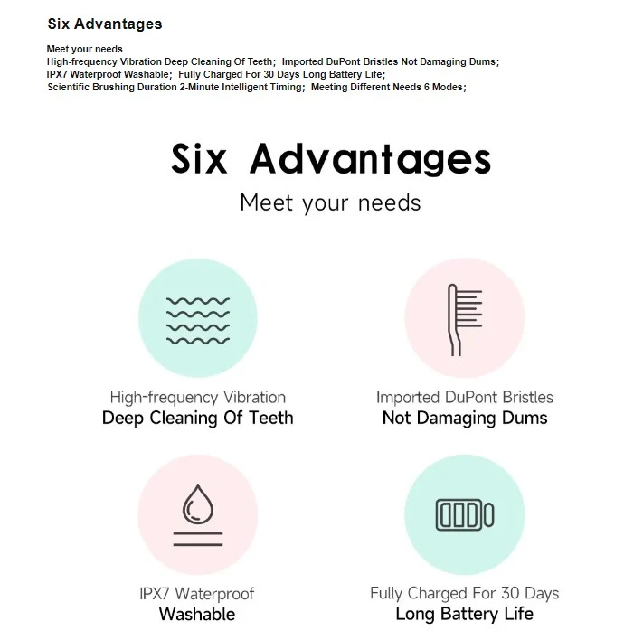X-3 Sonic Electric Toothbrush USB Rechargeable - image 2