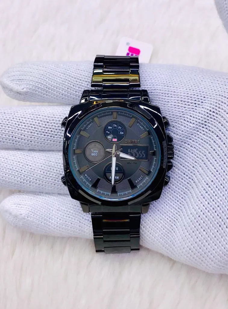 Black Mens Casual Fashion Wristwatch