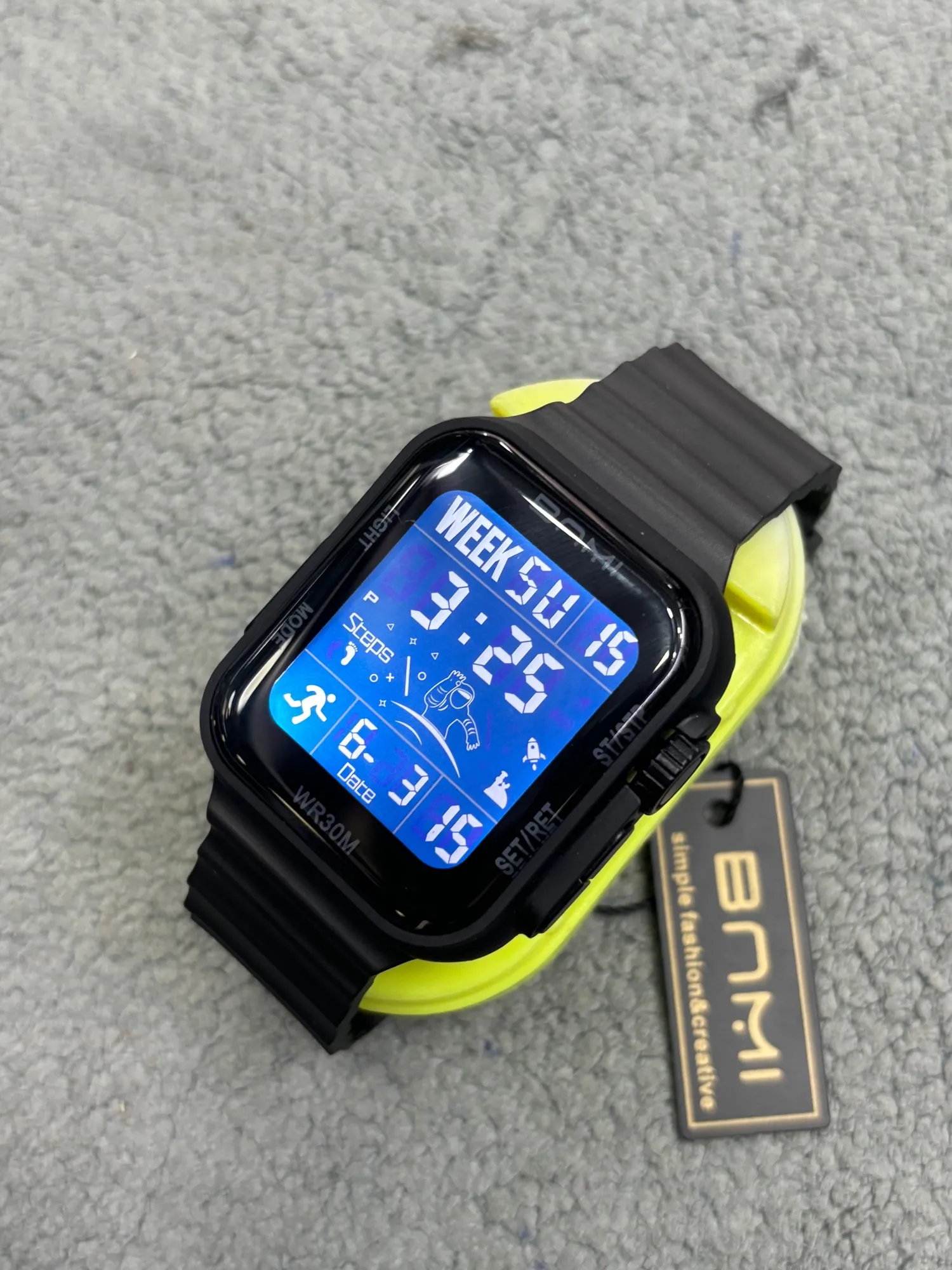 Black New Mens And Boys Casual Sports Digital Bnmi Watch