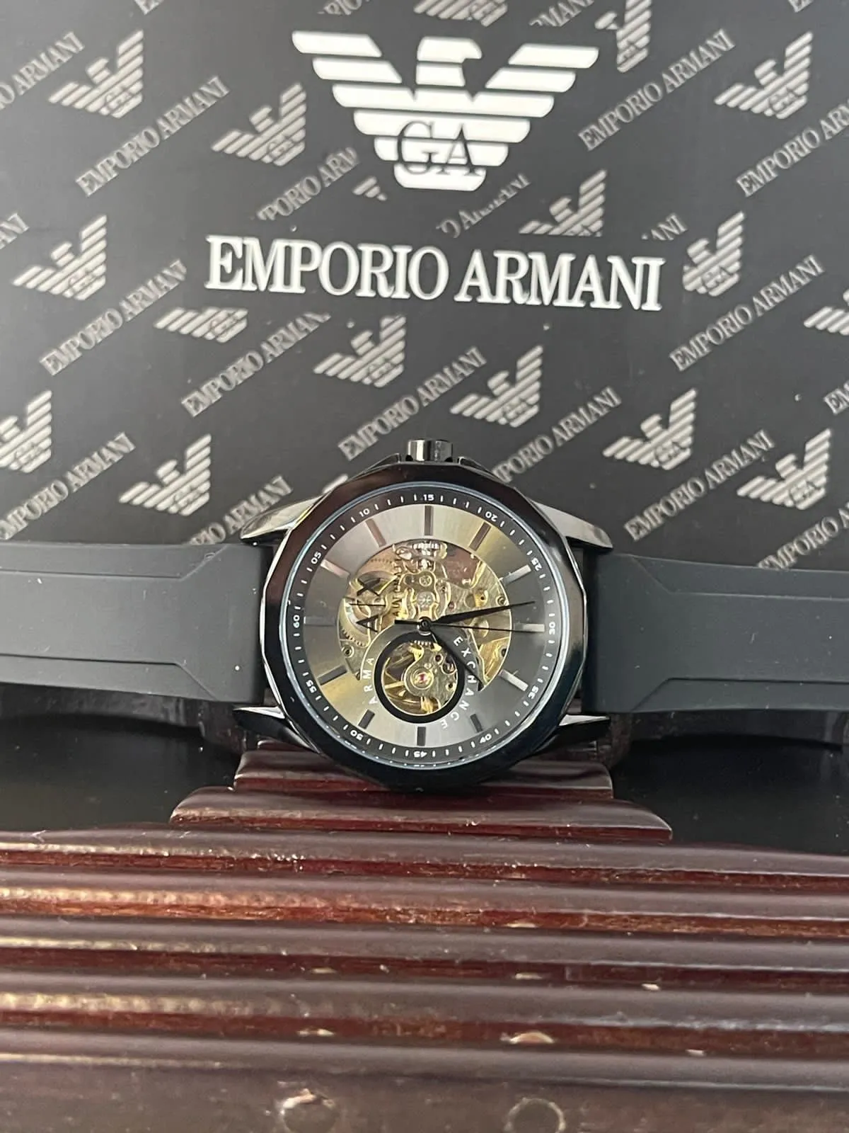Black New Mens Casual Automatic Watch