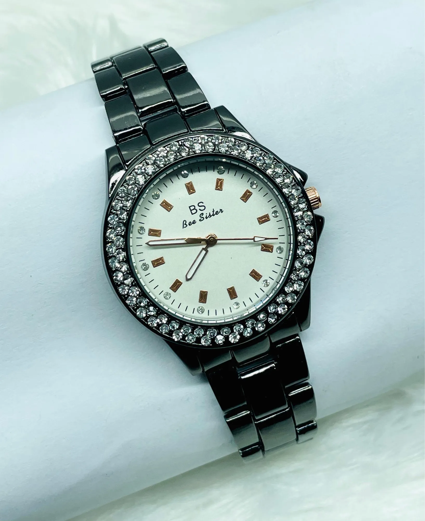 Black New Womens Casual Black Ladies Watch