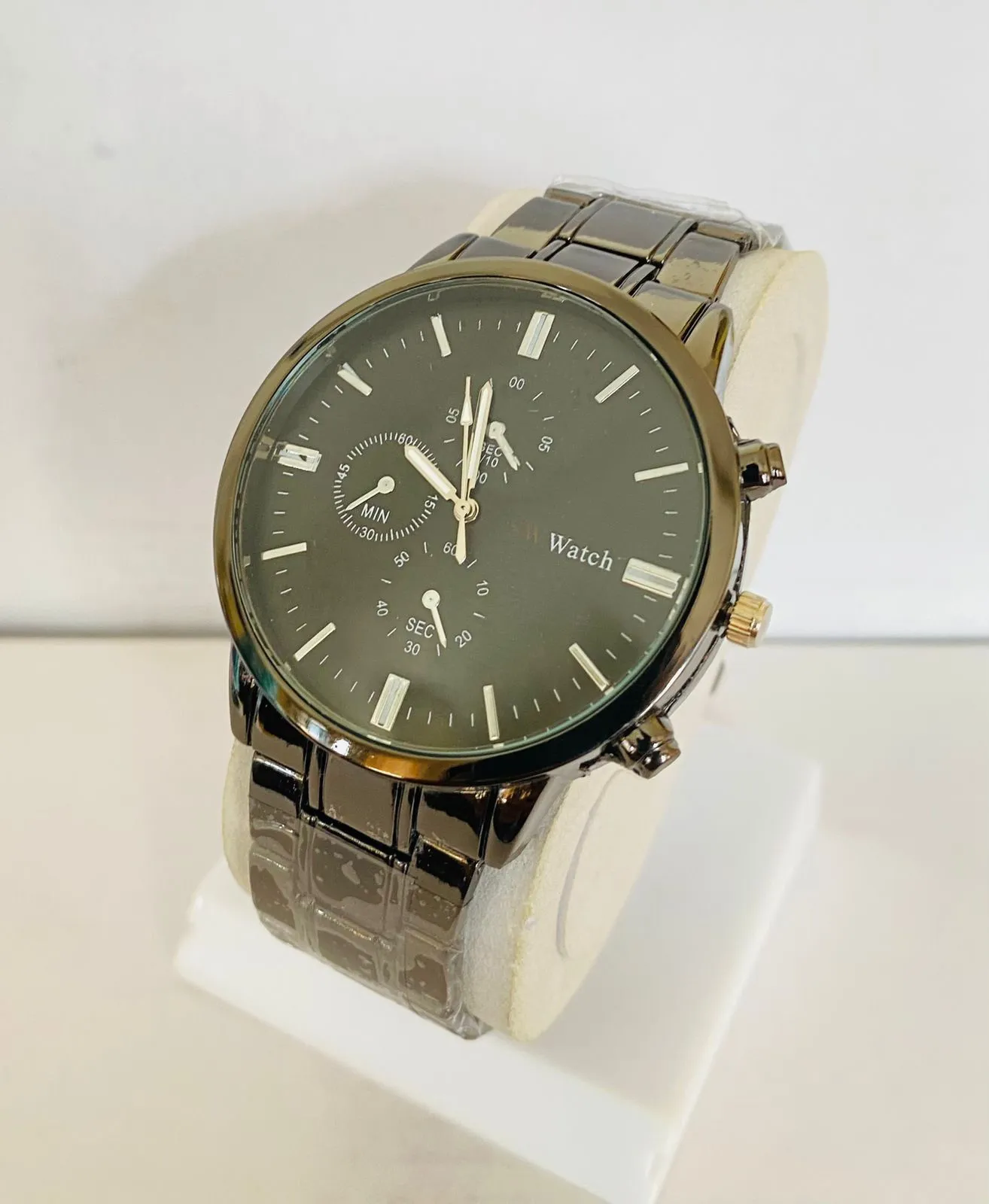 black New Wrist Watch Mens Fashion Watch