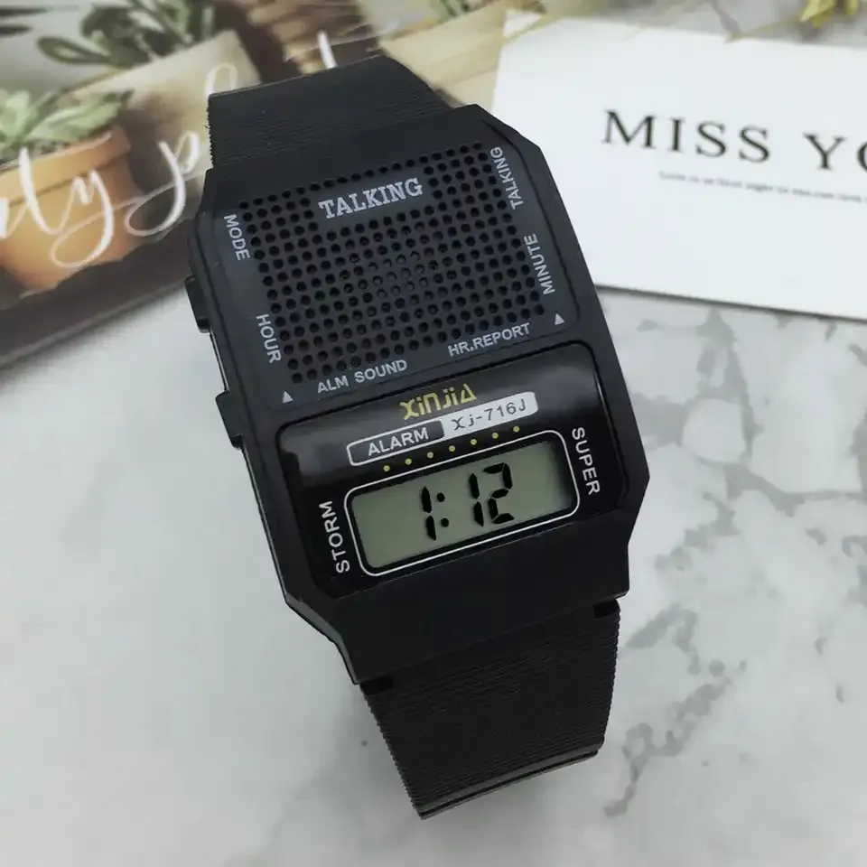 Black Talking Watch for Mens