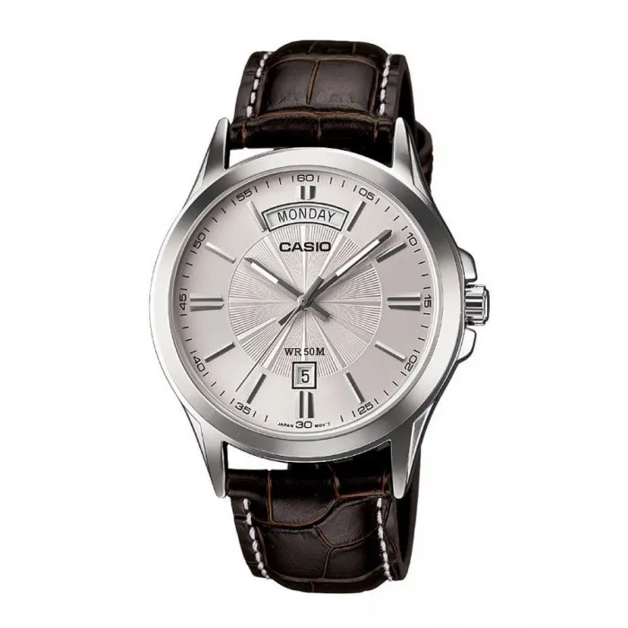 Brown Mens Casual Black Brown Strap Color Wristwatch