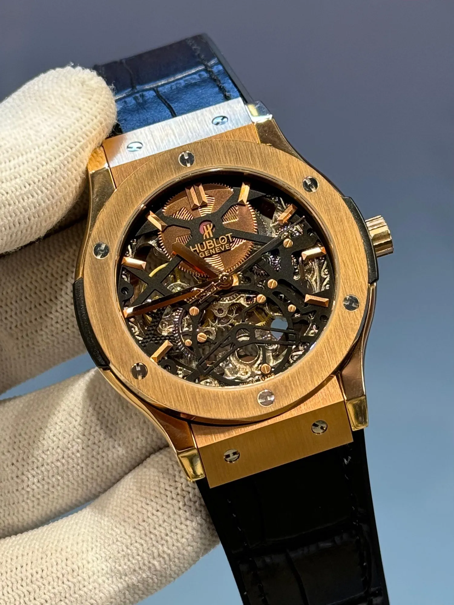 Dark Blue NEW MEN CASUAL AUTOMATIC WATCH
