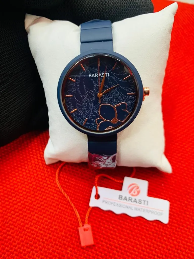 Dark Blue Womens Casual BARASTI MATT WATCH For Girls Gift