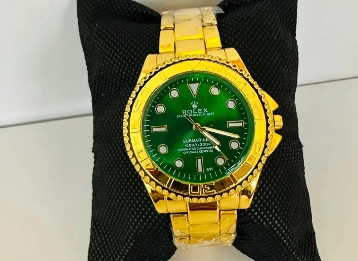 Gold Mens And Boys Casual Gold Rolex Watch