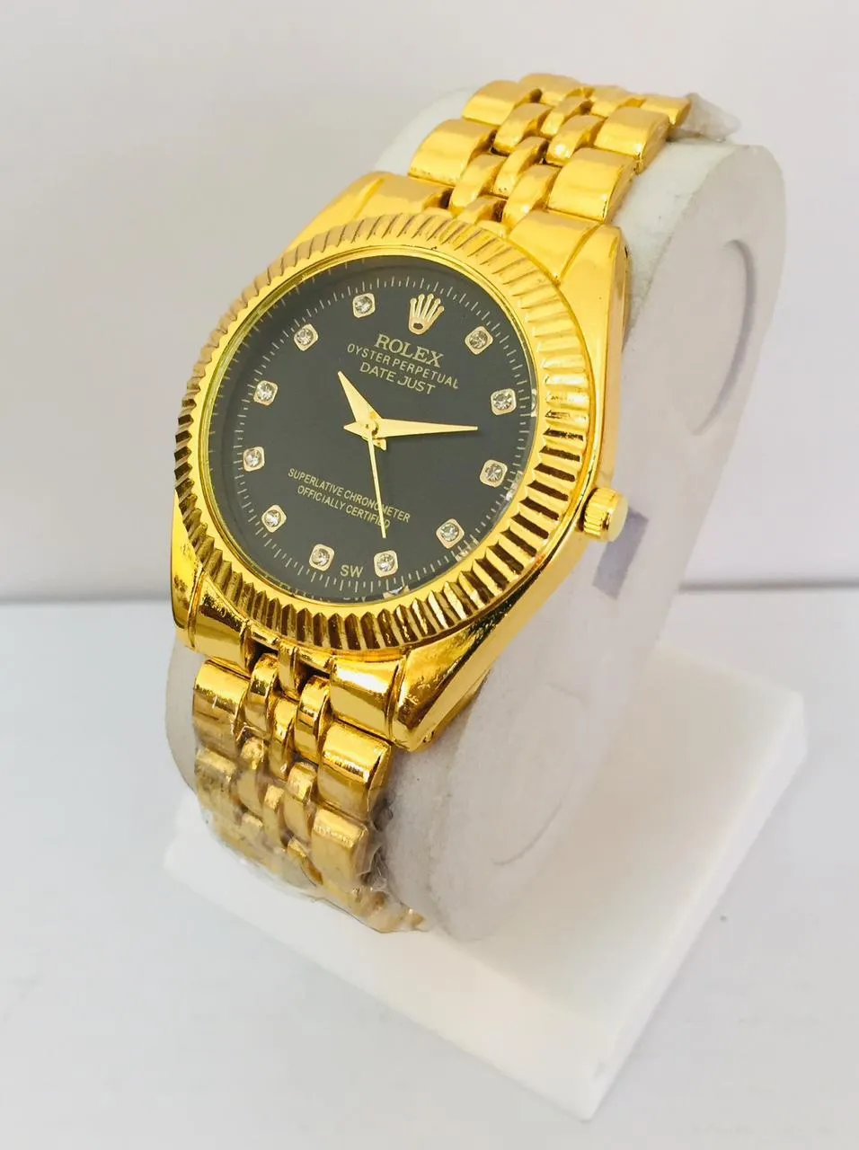 gold Mens Wrist Rolex Casual Boys Watch