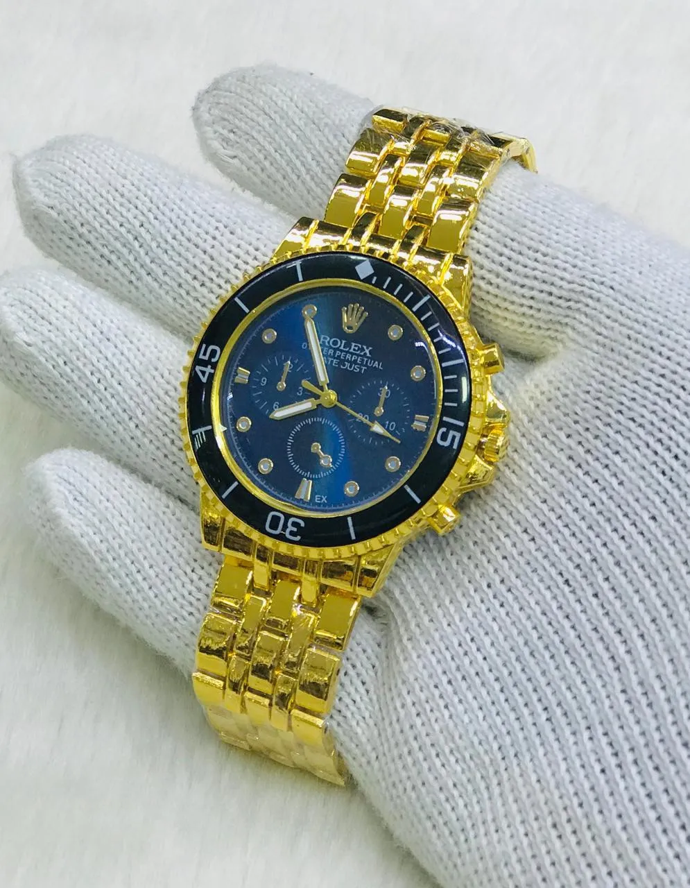Gold New Mens And Boys Casual Gold Rolex Watch