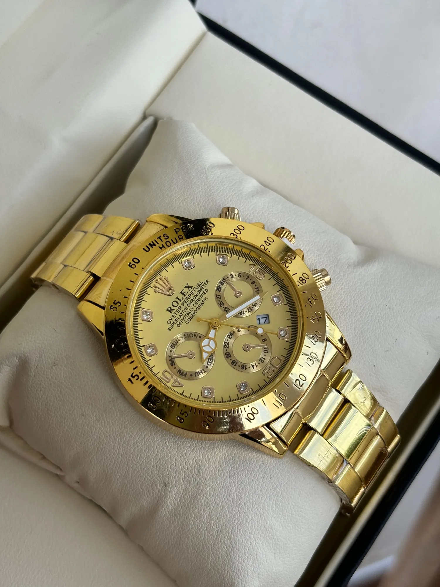 Gold New Mens And Boys Casual Rolex Two Tone/Gold Watch