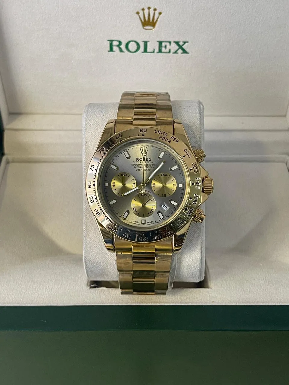 gold New Mens Boys Casual Rolex Watch