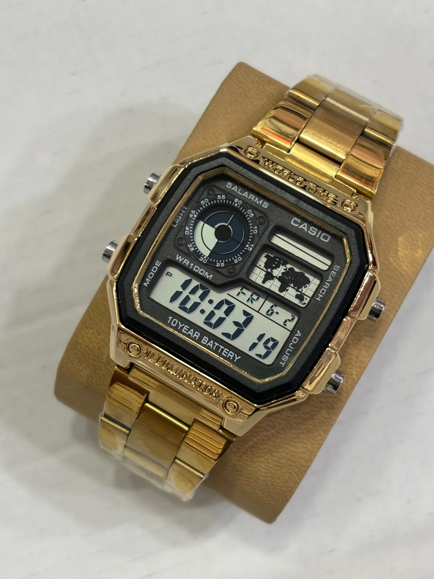 Gold New Mens Casual Digital Watch