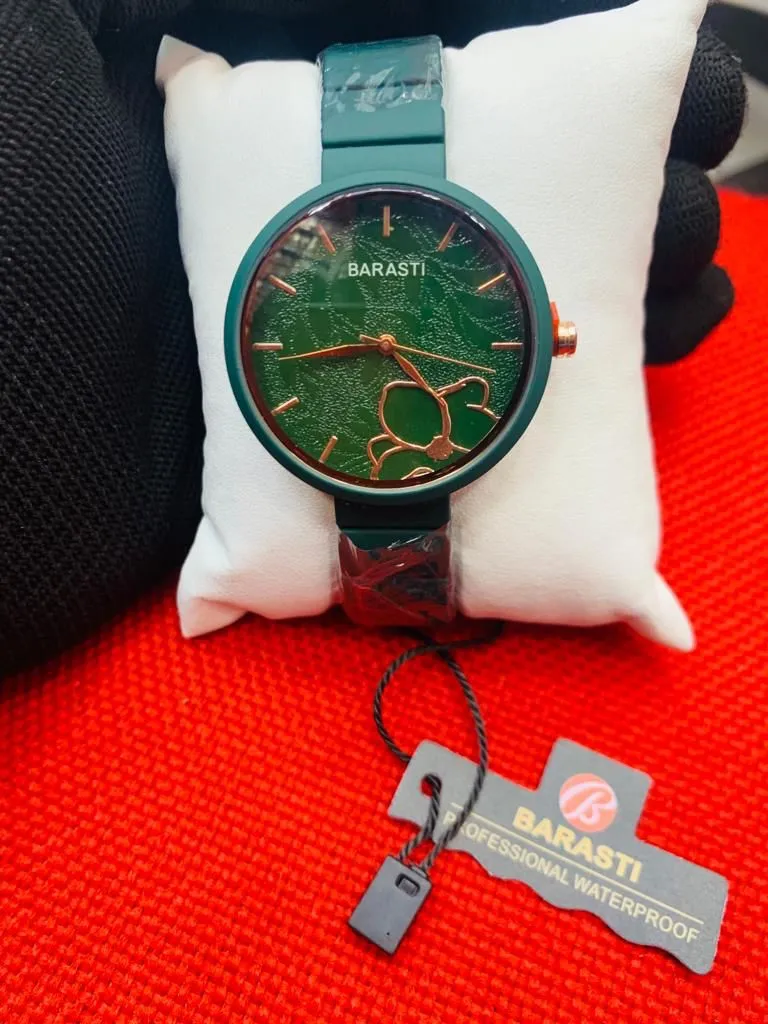 Green Womens Casual BARASTI MATT WATCH For Girls Gift