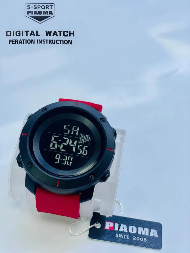 Red New Mens Boys Sports Casual Watch