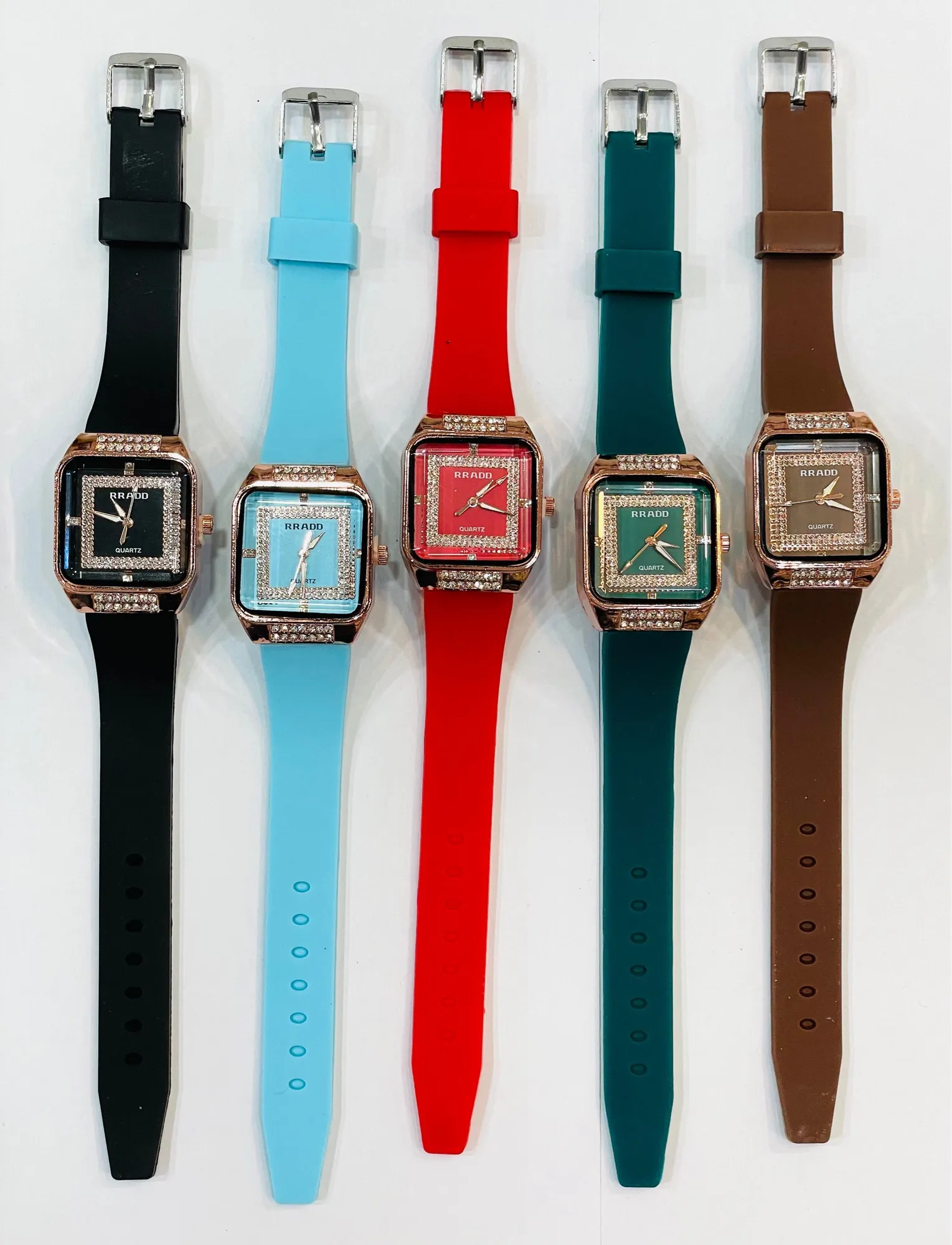 Red New Womens Casual Square Watch