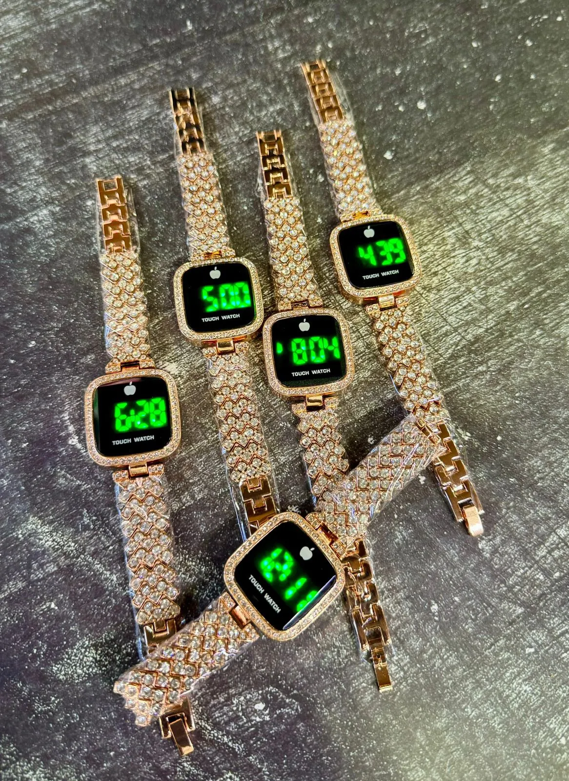 Rose Gold Womens Casual Led Silver Rose Gold Black Watch
