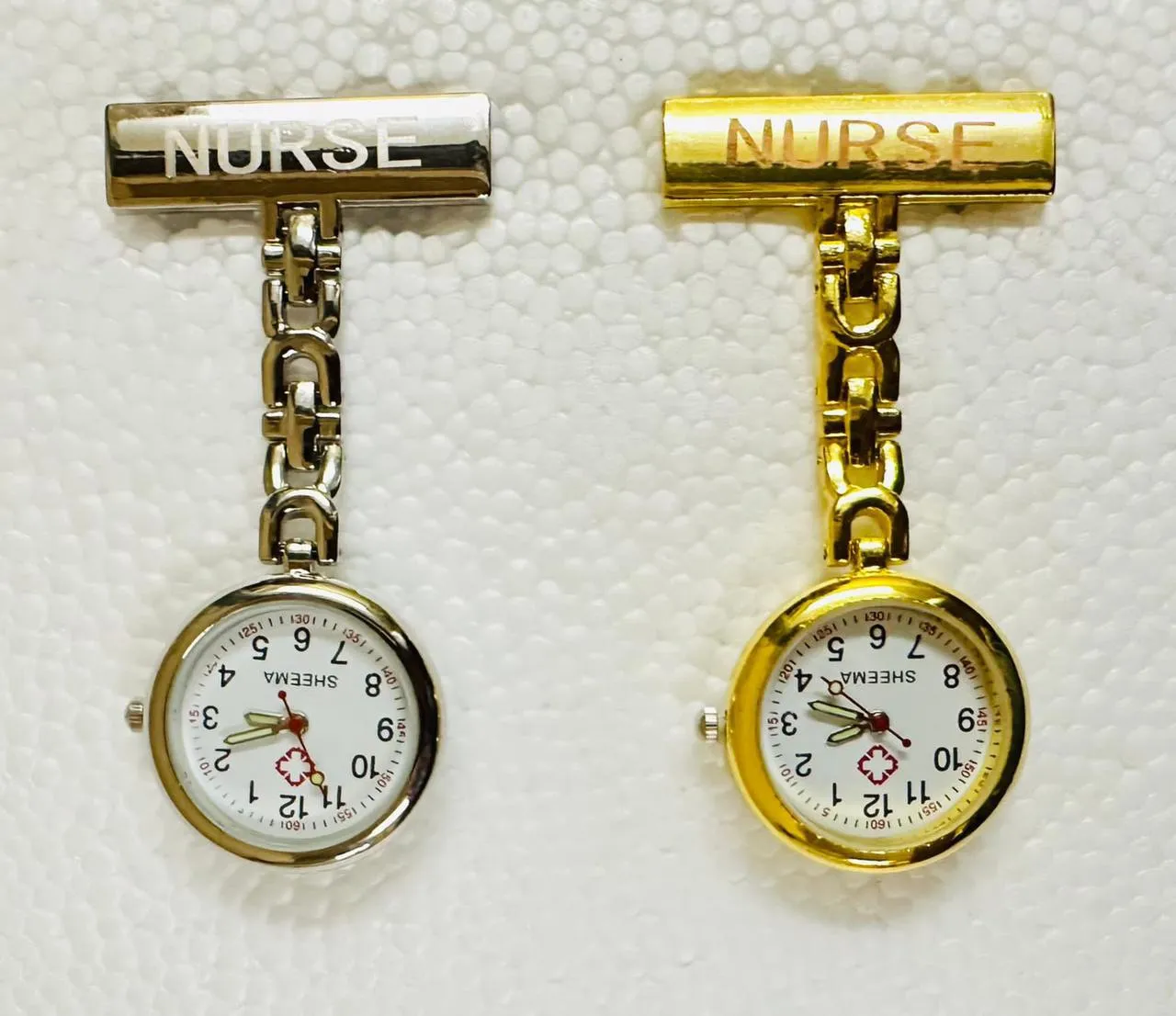 Silver Hospital Womens Casual Silver Gold Nurse Watch