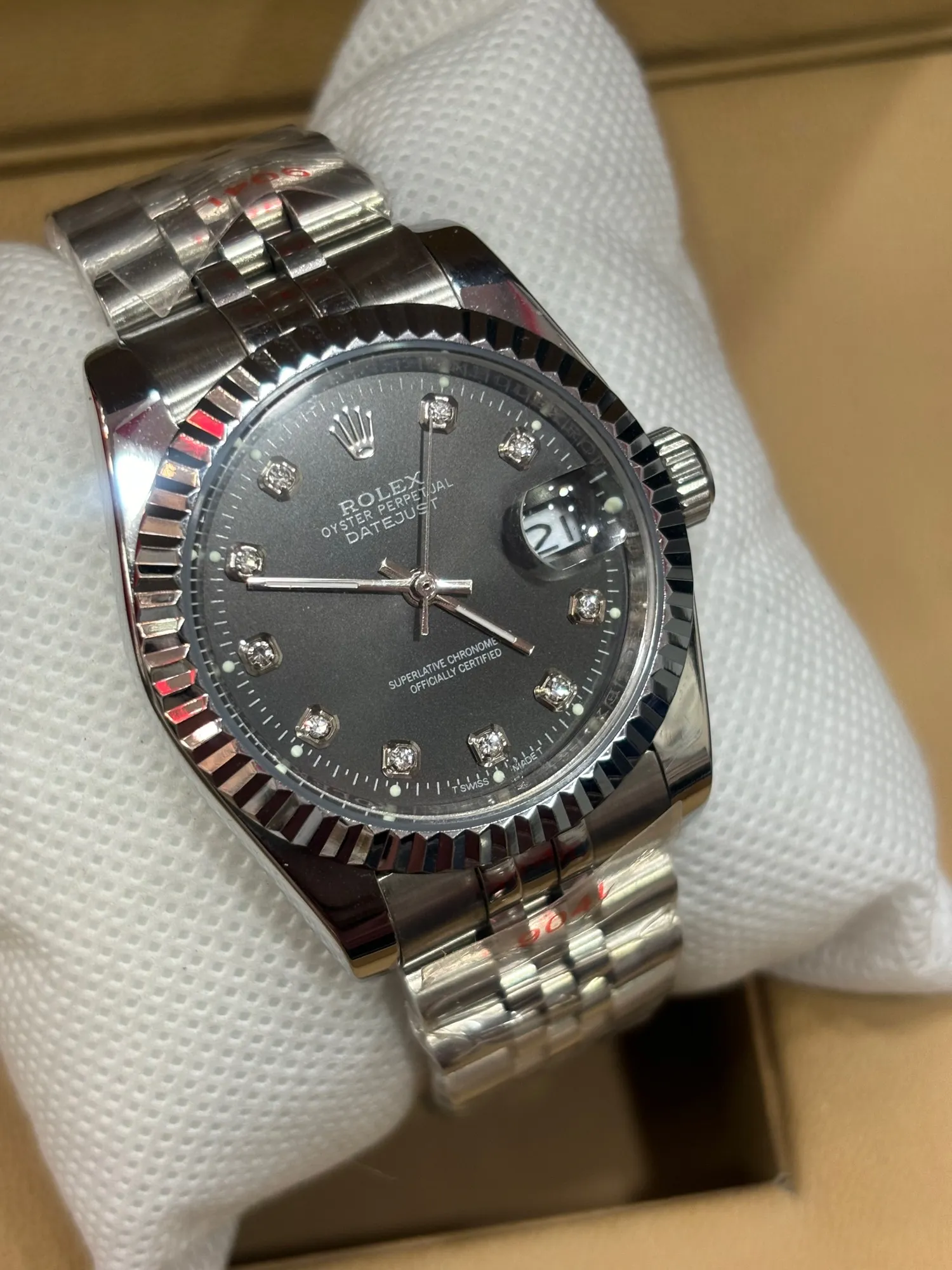 Silver Mens Boys Casual Fashion Automatic Rolex Watch