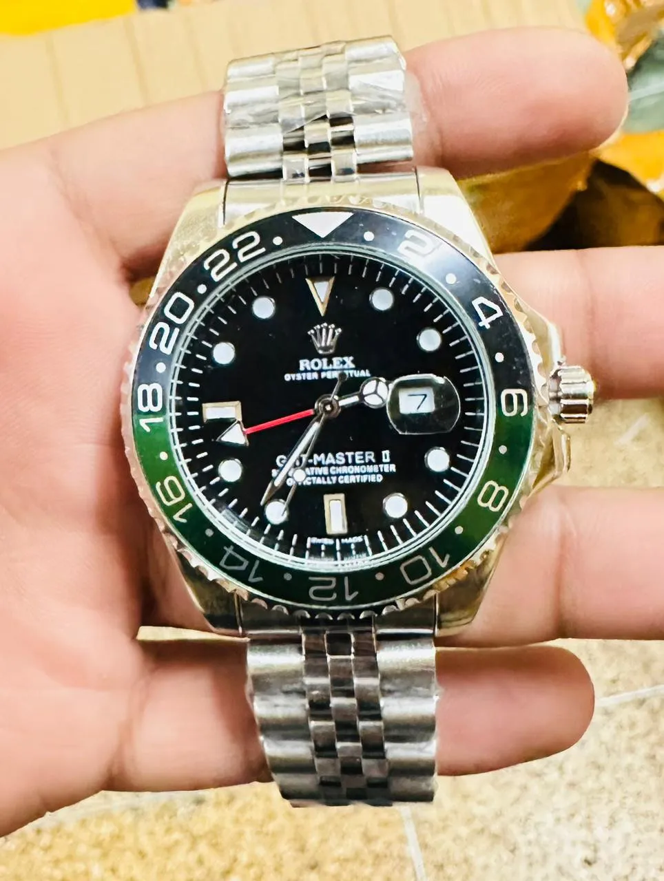 Silver Mens Boys Rolex Fashion Watch