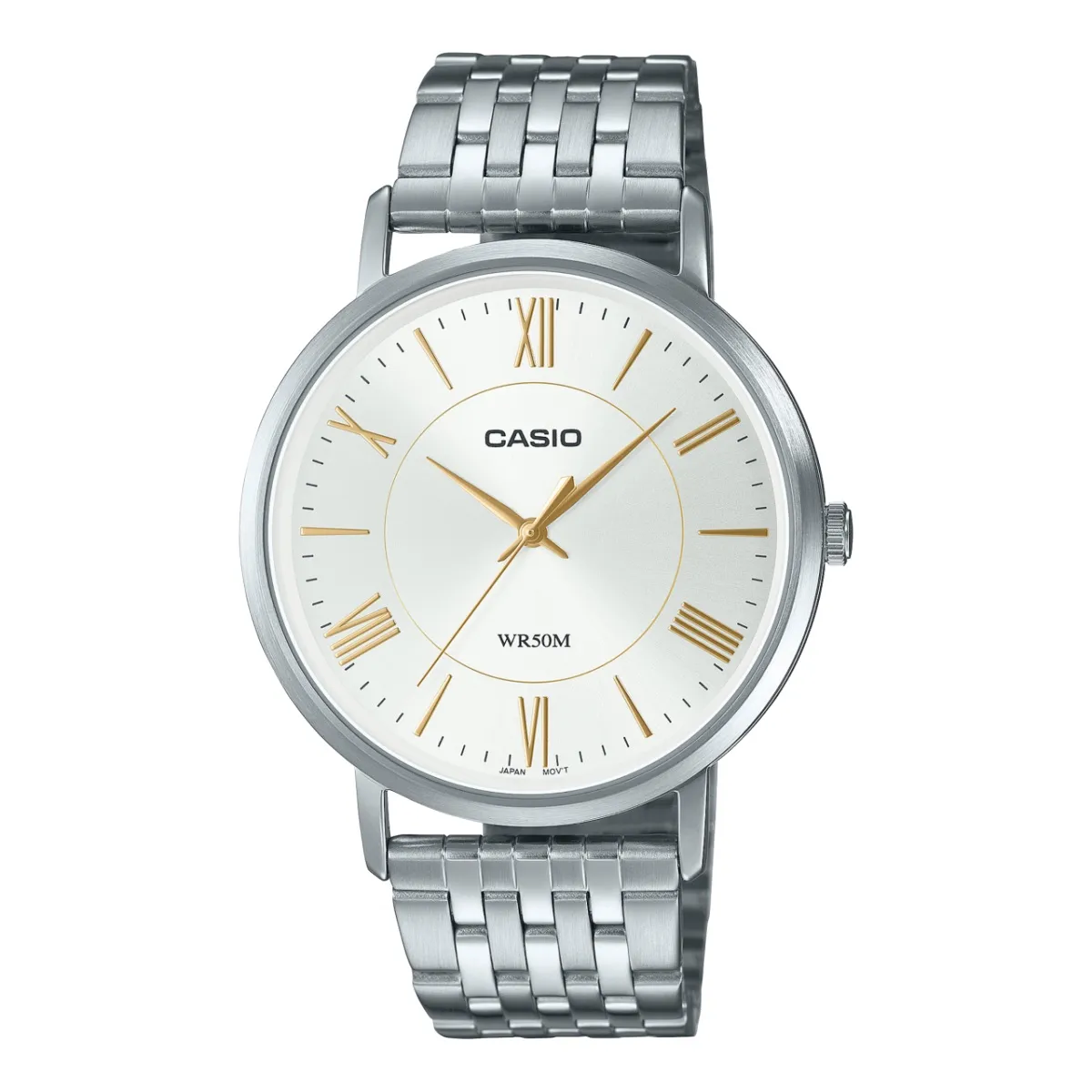 silver Mens Casual Analog MTP-B110D-7AV Watch