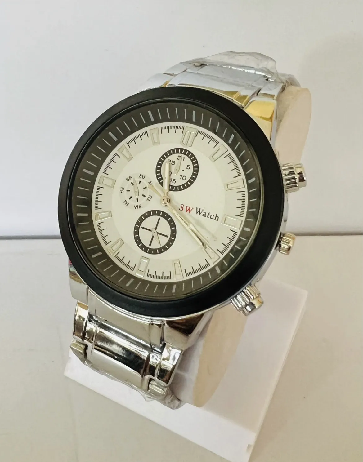 Silver Mens Casual Boys Watch