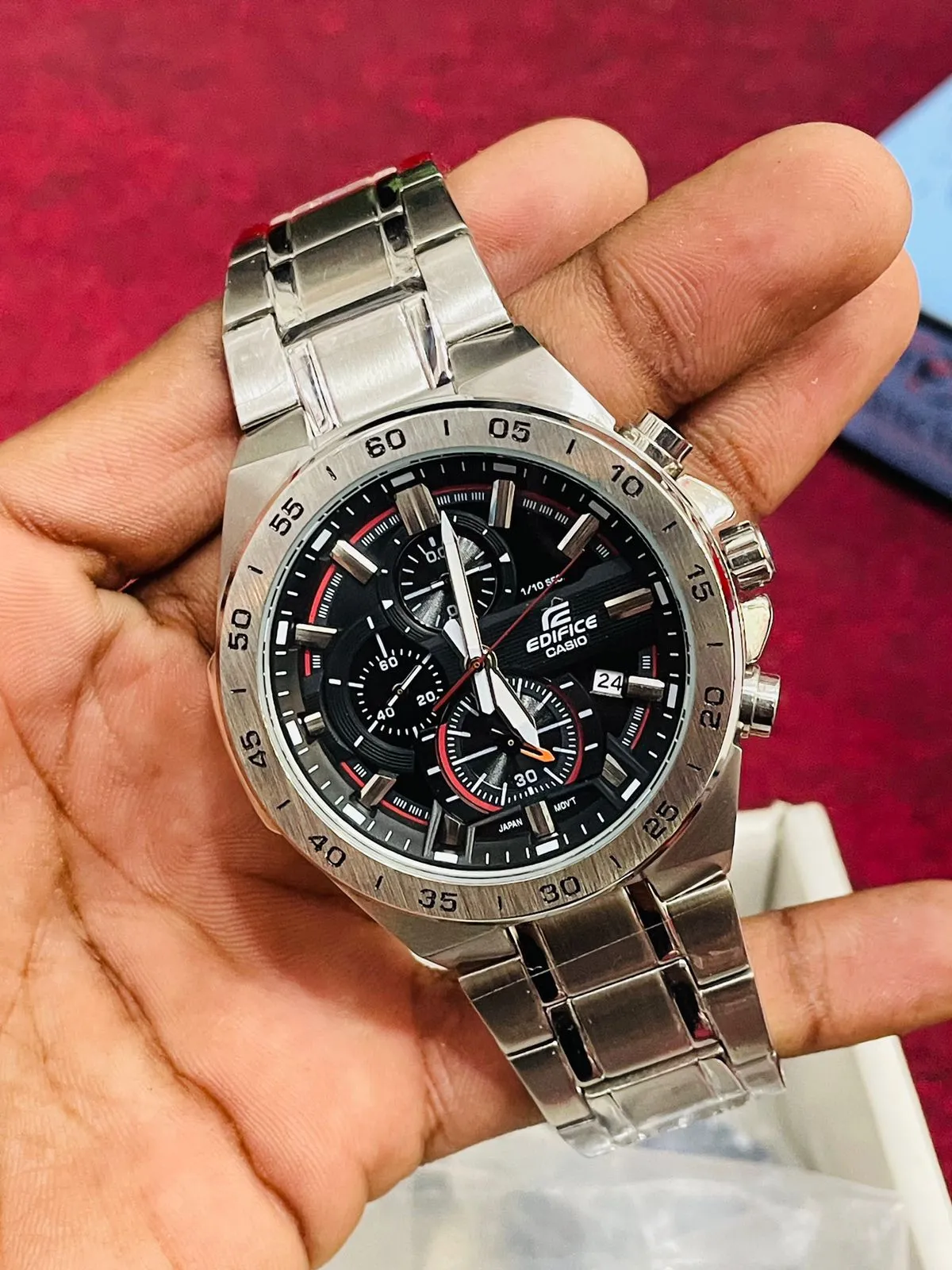 Silver Mens Casual Silver Gold Watch