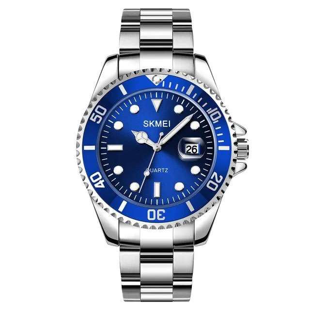 Silver Mens Casual Skmei Silver Strap Watch