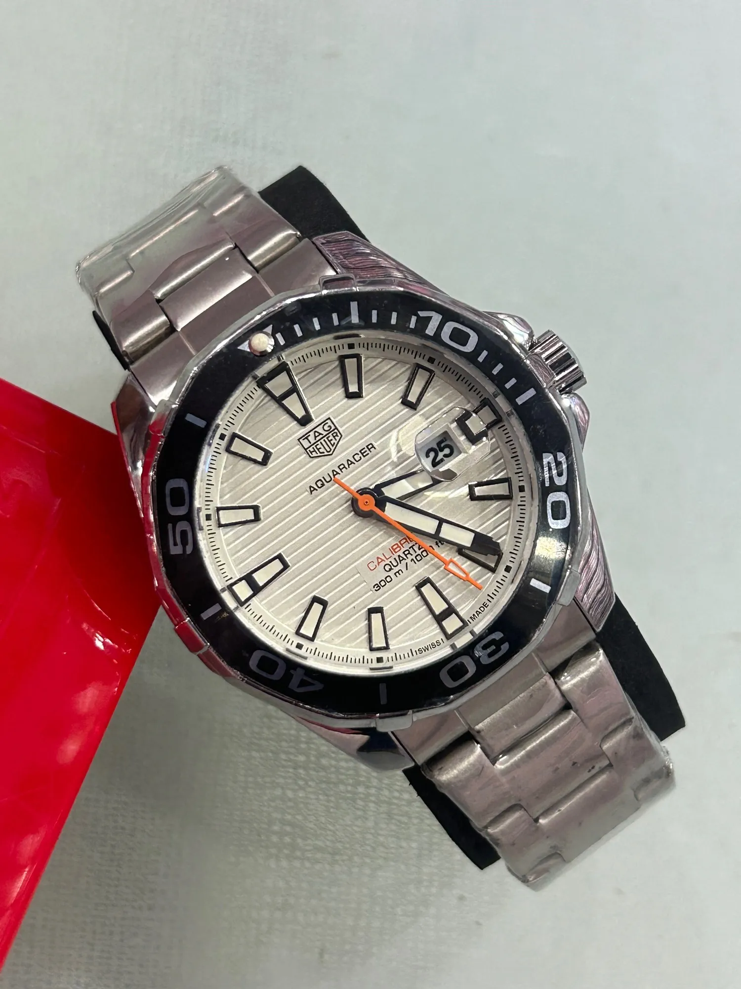 Silver Mens Casual Tag Watch