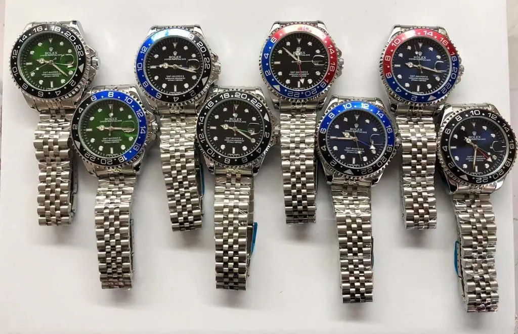 Silver Mens Fashion Rolex Watch Boys