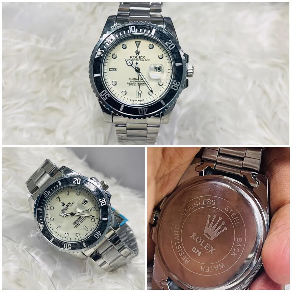 Silver Mens Womens Casual Rolex Watch