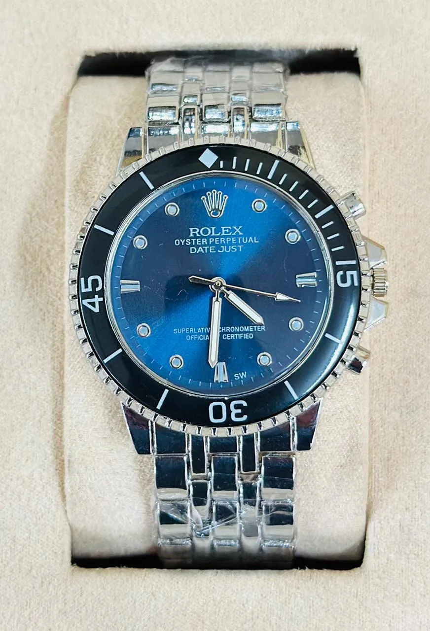 Silver New Mens And Boys Casual Rolex Watch