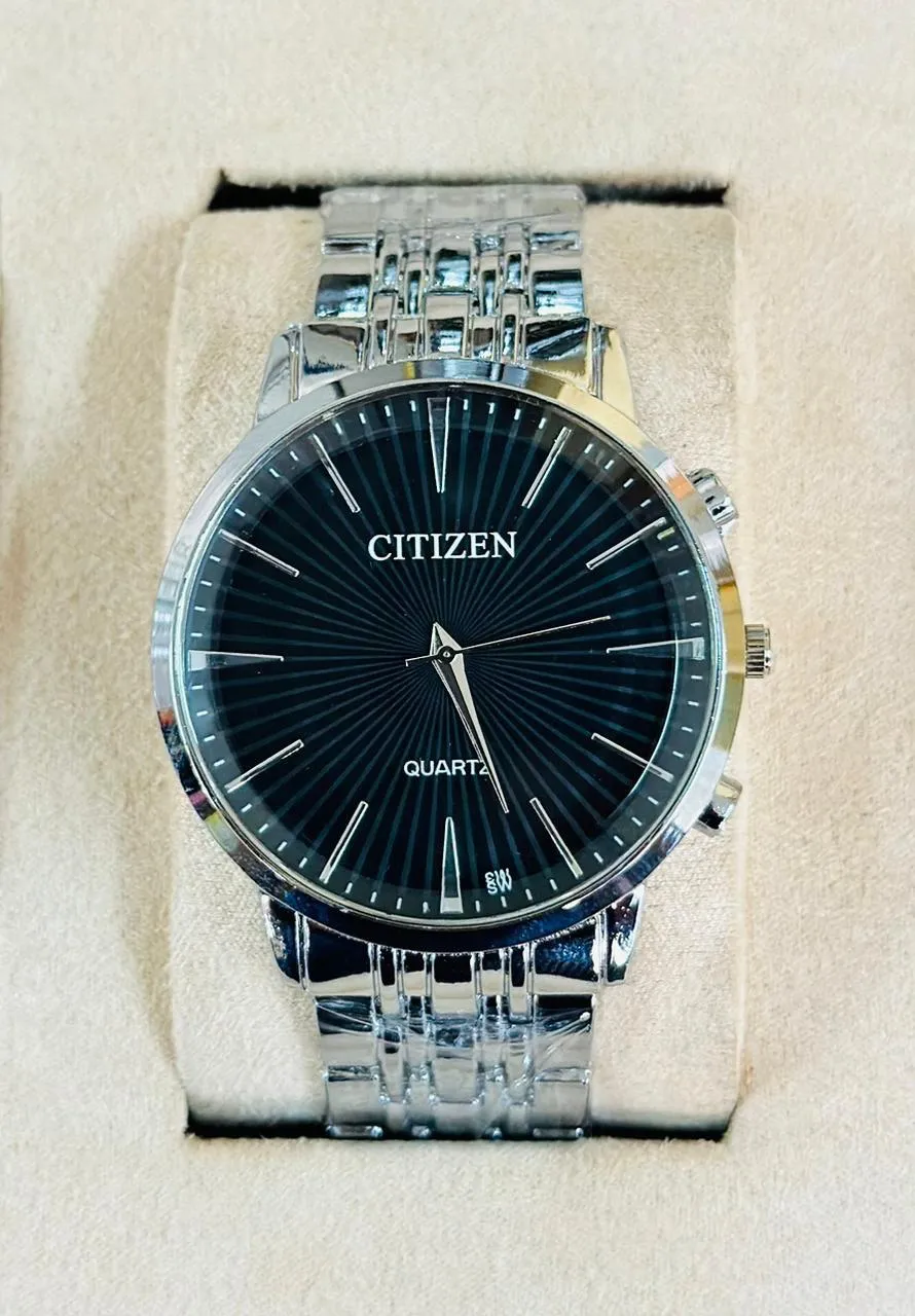 SILVER NEW MENS BOYS CASUAL CITIZEN SILVER WATCH