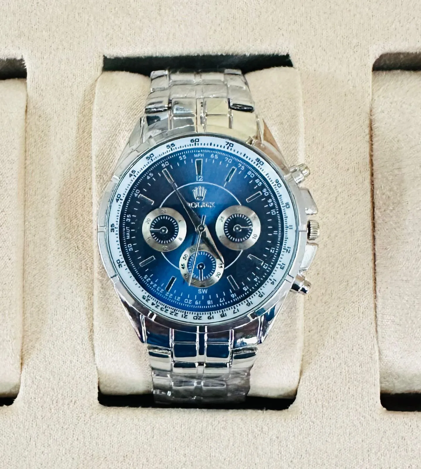 Silver New Mens Boys Casual Fashion Rolex Watch