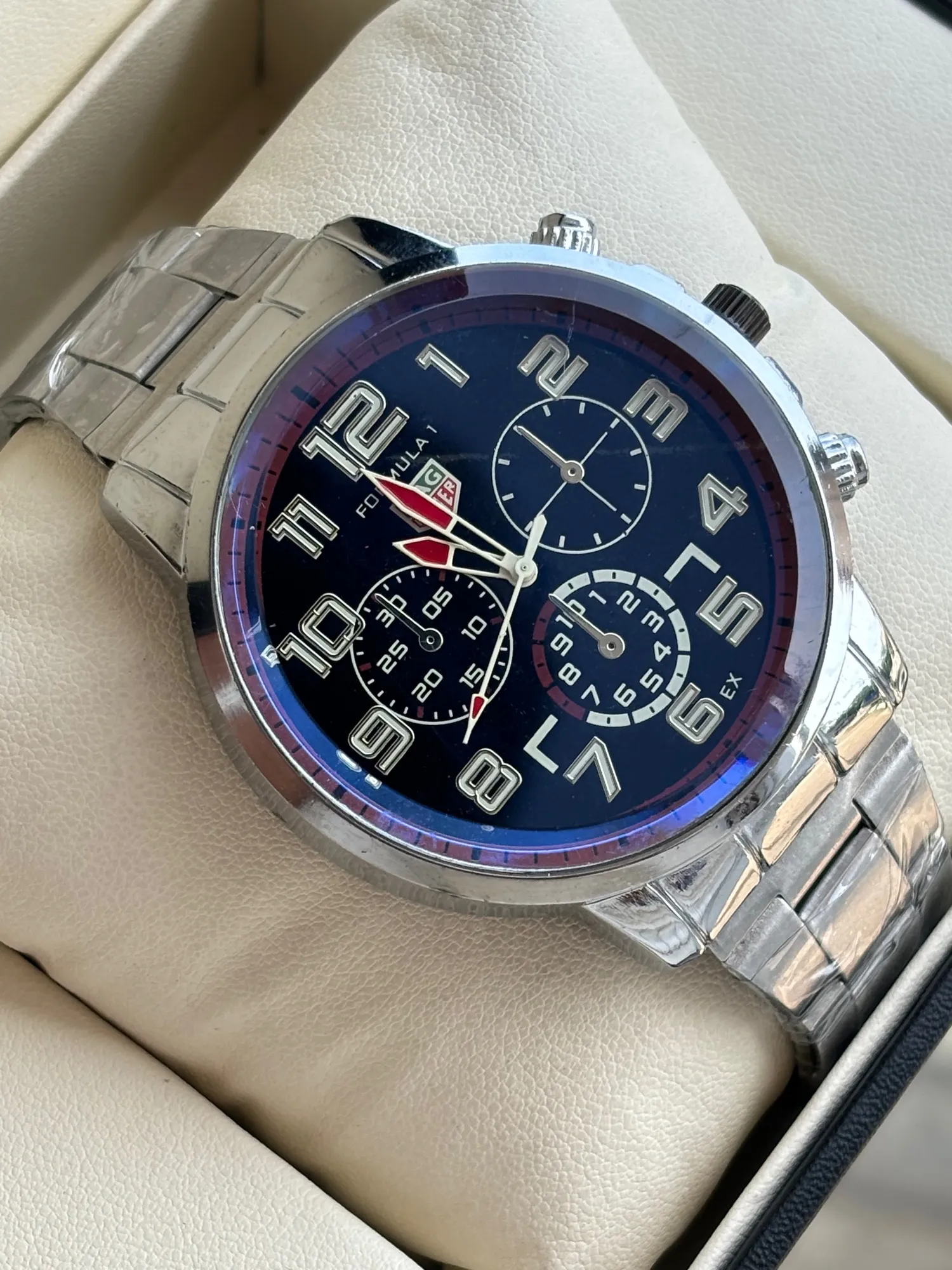 Silver New Mens Boys Casual Fashion Silver Watch