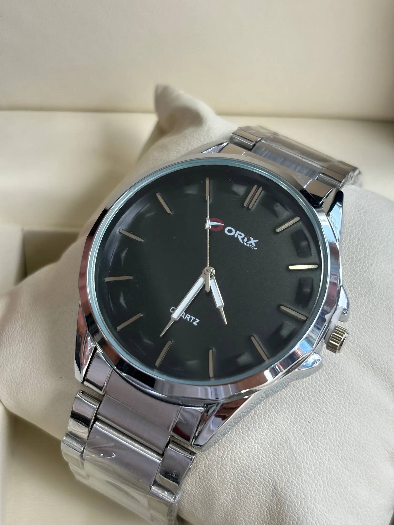Silver New Mens Boys Casual Silver Watch