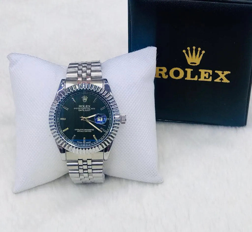 Silver New Mens Boys Fashion Watch