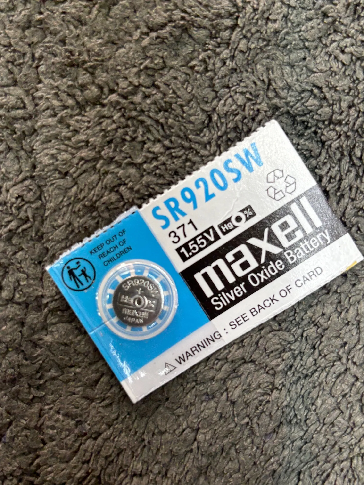 Silver SR920SW Maxell Watch Battery