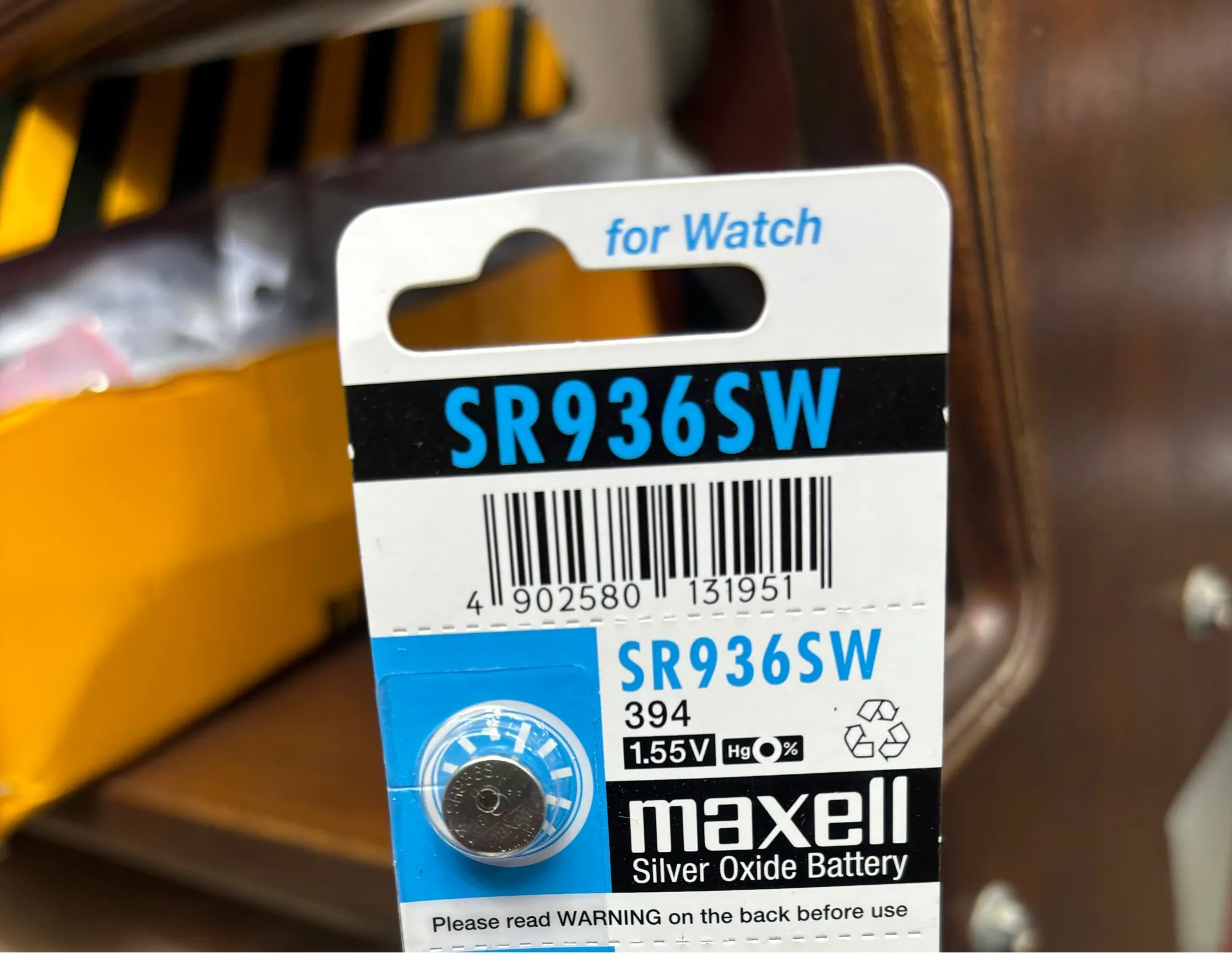 Silver SR936SW 394 1.55V Hg % Maxell