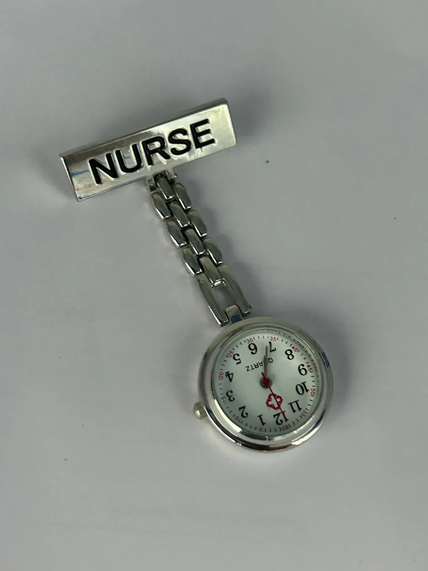 Silver Women Nurse Watch