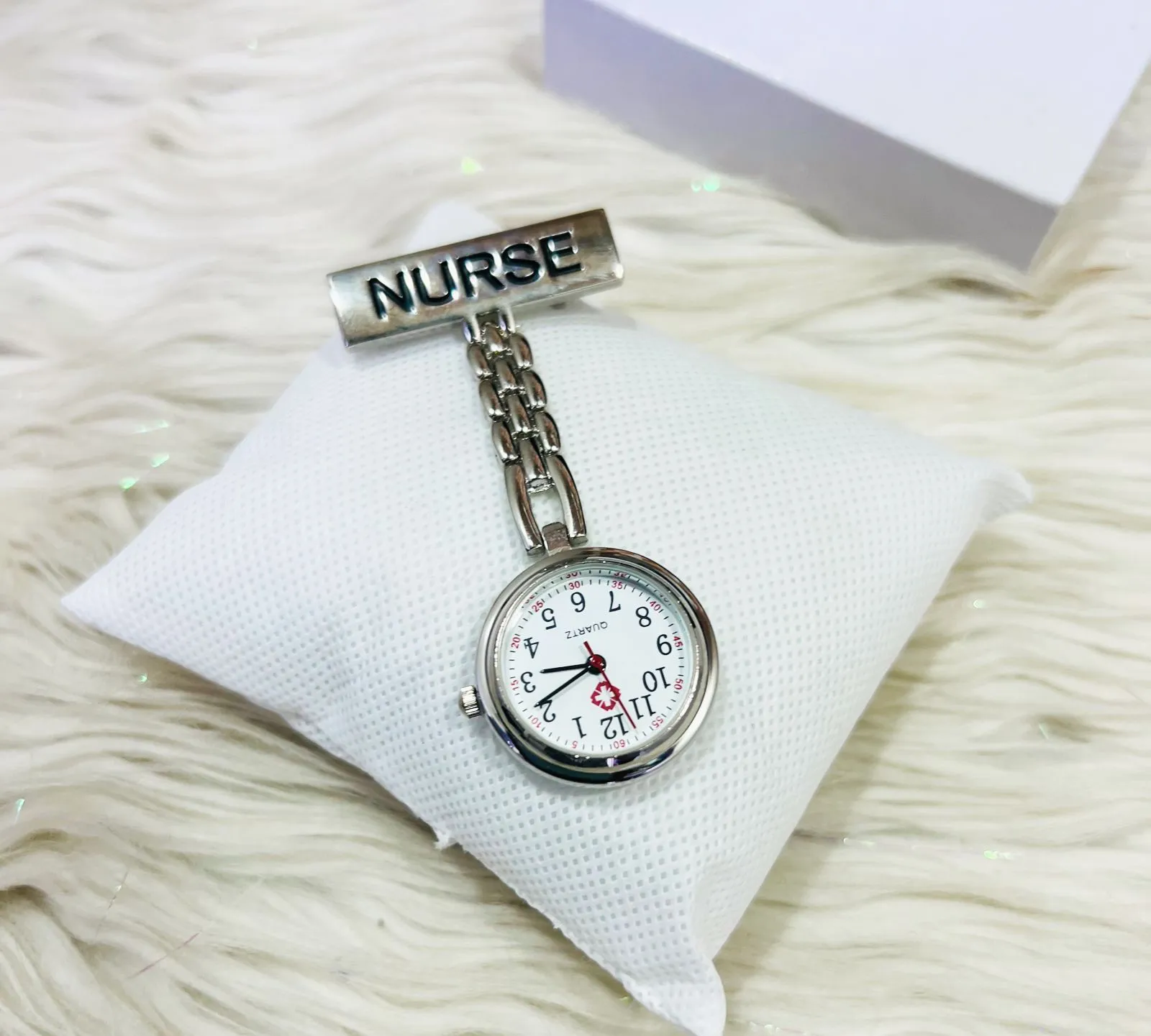 Silver Womens Ladies Girls Casual Nurse Watch