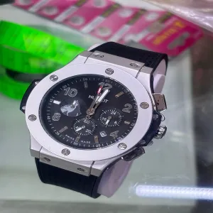 Black New Mens Casual Chronograph Working Watch